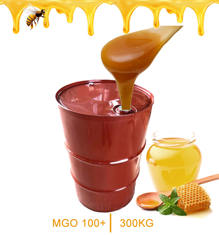 Wholesale New Zealand Bulk Premium MGO 100+ Raw Manuka Honey In 300KG Drum - Halal