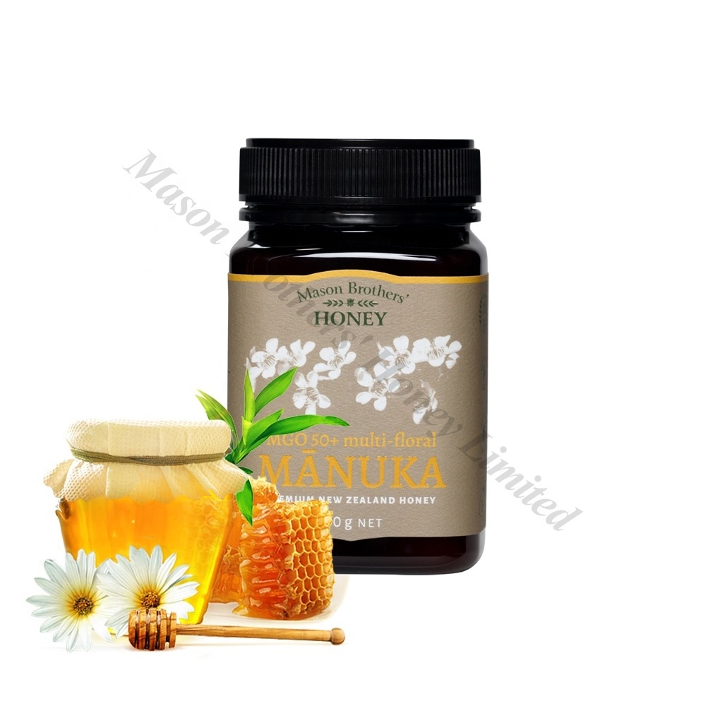 100% Pure MGO 50+ Multi-floral Manuka Honey 500g Premium Quality Mason Brothers' Manufacturing From the Hearth of New Zealand