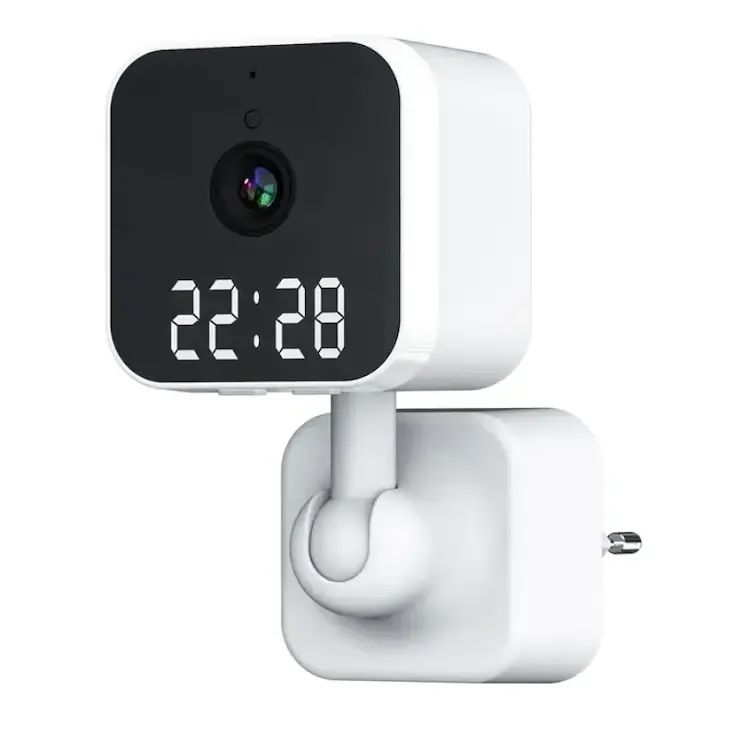 night vision Smart Life WiFi IP Camera Wall plug Mount Digital Clock Cam Indoor Wireless Home Tuya Security CCTV Camera