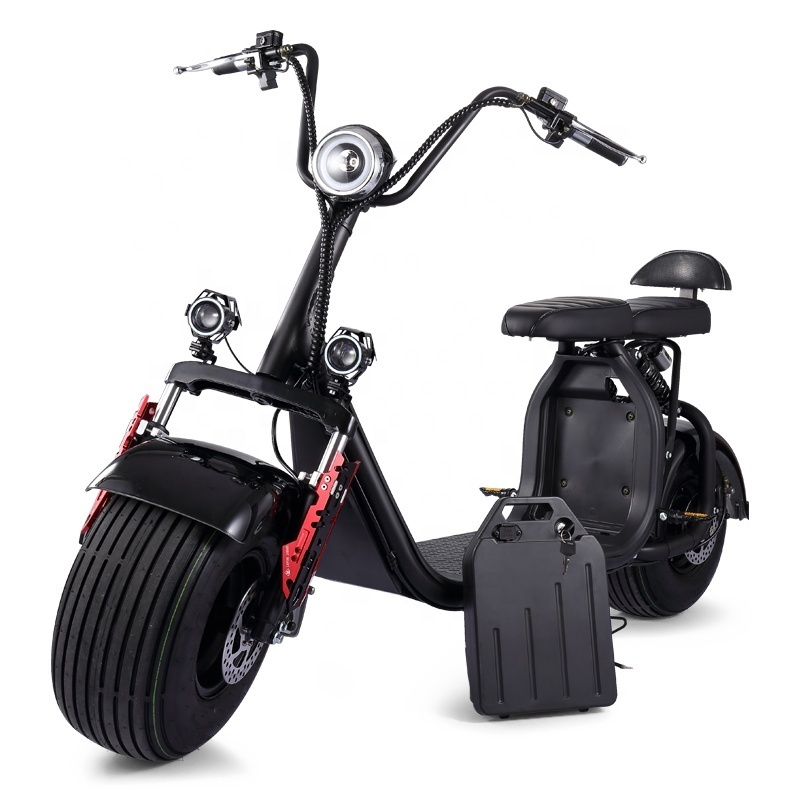 European Warehouse Factory 2 wheel citycoco 1500W 60V 12AH electric scooter powerful nzita motor electric