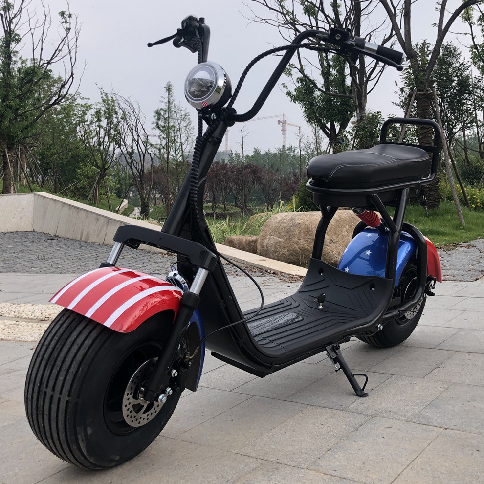 European Warehouse Factory 2 wheel citycoco 1500W 60V 12AH electric scooter powerful nzita motor electric