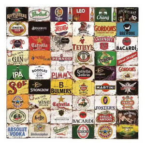 Rustic Tin Signs Classic Beer Metal Sign Man Cave Bar Pub Club Wall Decor Vintage Metal Poster Wholesales Custom Tin Sign