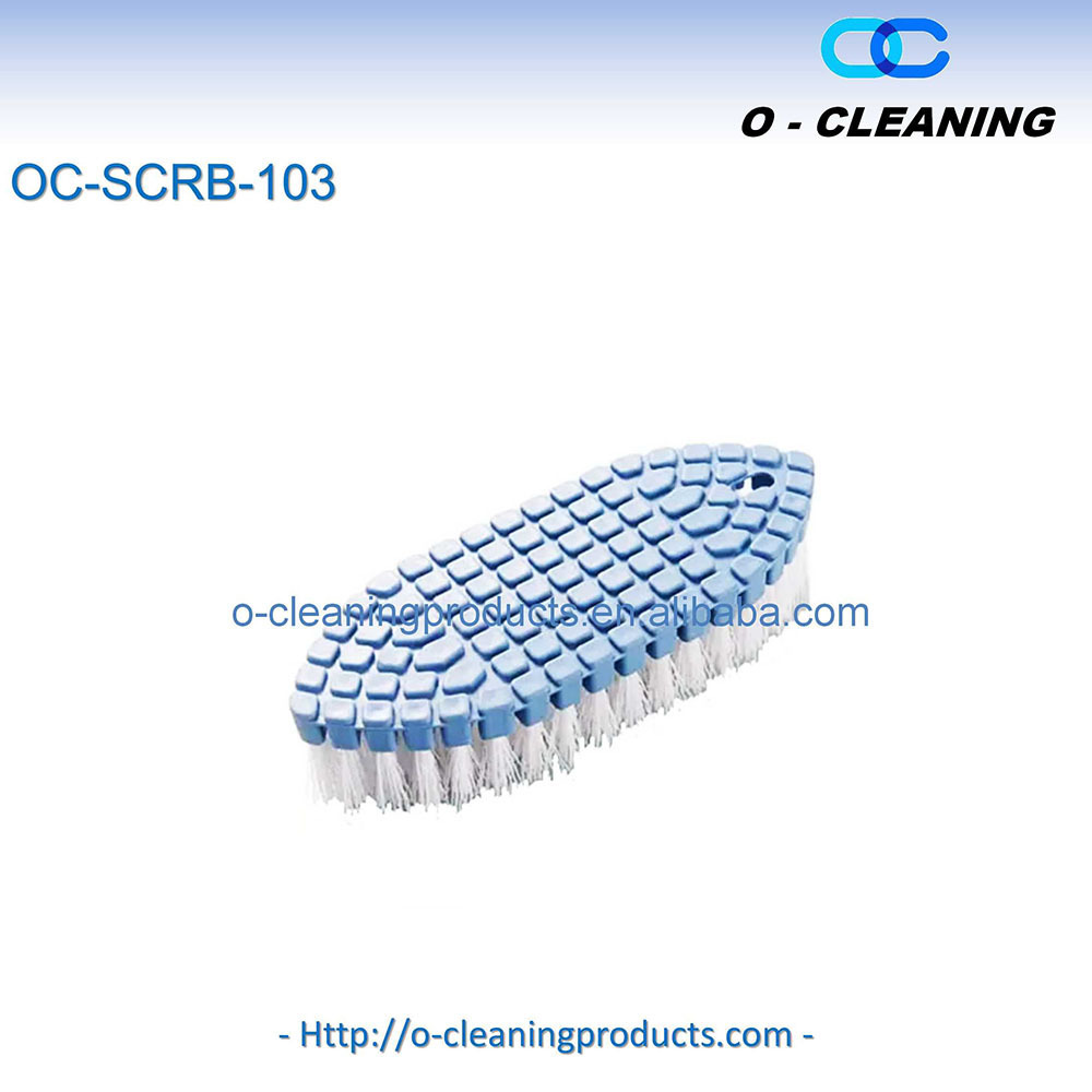 O-Cleaning MultiFunctional Comfort-Grip Hand Scrub Brush With Durable Bristles,Reusable Bendable Kitchen/Bathroom Cleaning Brush