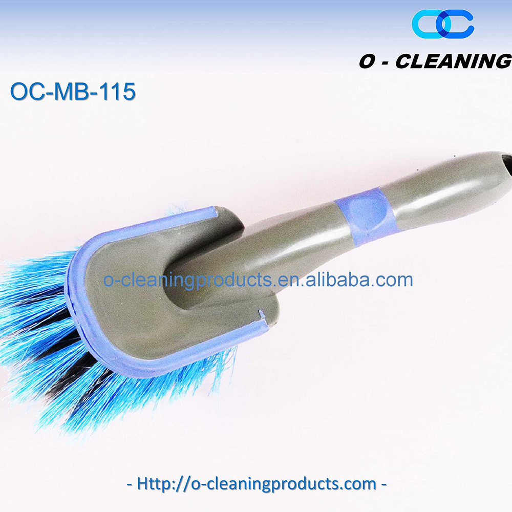 O-Cleaning Short Handle Tire/Wheel/Rim Cleaner Scrubber Brush,Premium Soft Bristles Car Exterior/Interior Detail Wash Brushver