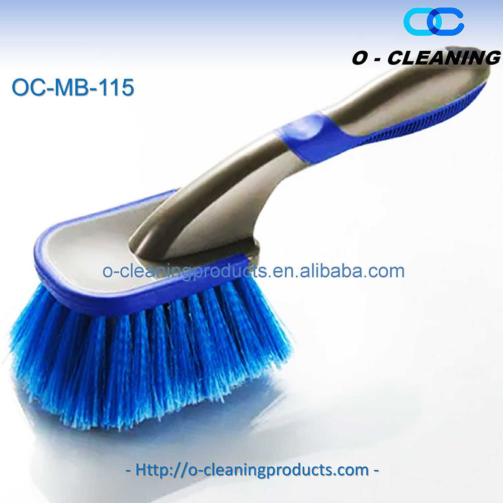 O-Cleaning Short Handle Tire/Wheel/Rim Cleaner Scrubber Brush,Premium Soft Bristles Car Exterior/Interior Detail Wash Brushver