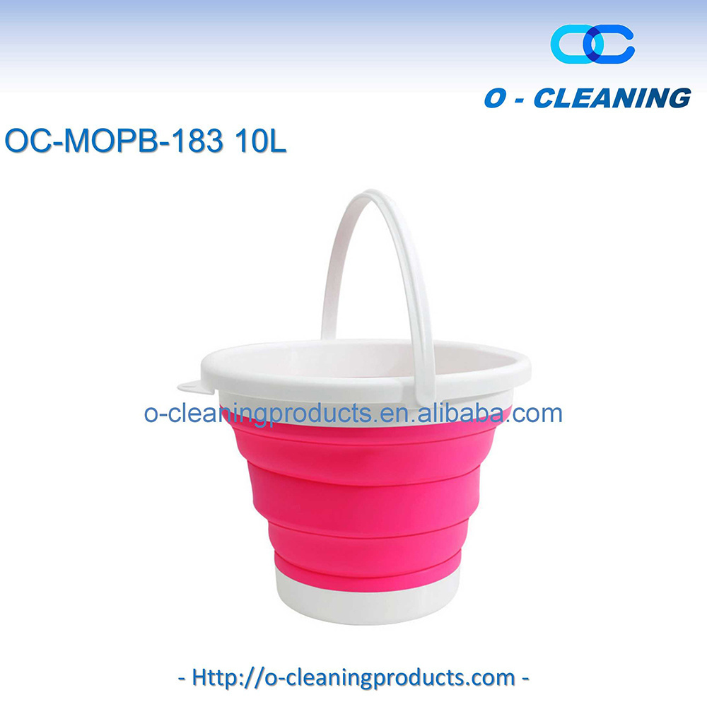 O-Cleaning 10L Outdoor Multiuse Foldable Water Bucket With Collapsible Handle For Fishing Camping Hiking Travelling Car Wash