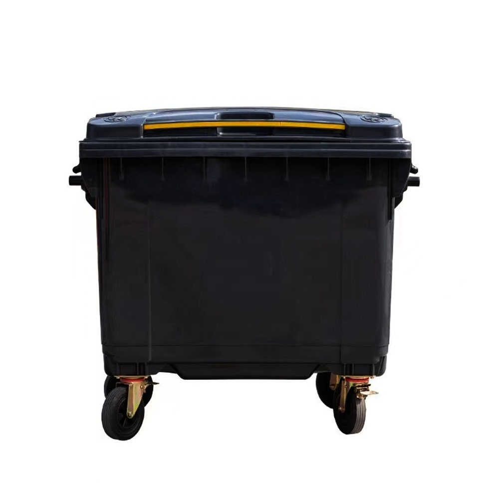 O-Cleaning Wheeled Outdoor 660Liter Plastic Recycle Trash Can,Hospital Medical Waste Bin,Rolling Square Dumpster Garbage Trolley