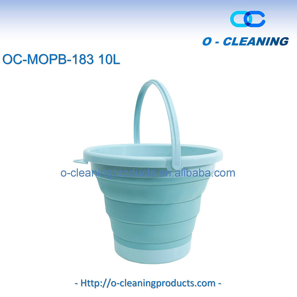 O-Cleaning 10L Outdoor Multiuse Foldable Water Bucket With Collapsible Handle For Fishing Camping Hiking Travelling Car Wash