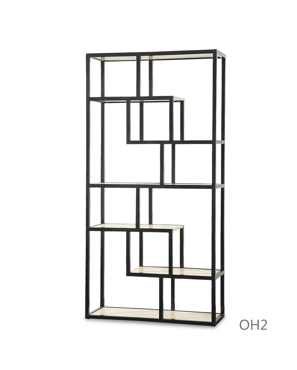 Living Room furniture new design Wrought Iron Display Stands Metal Cube Bookcase 6 shelves steel rack bookshelf