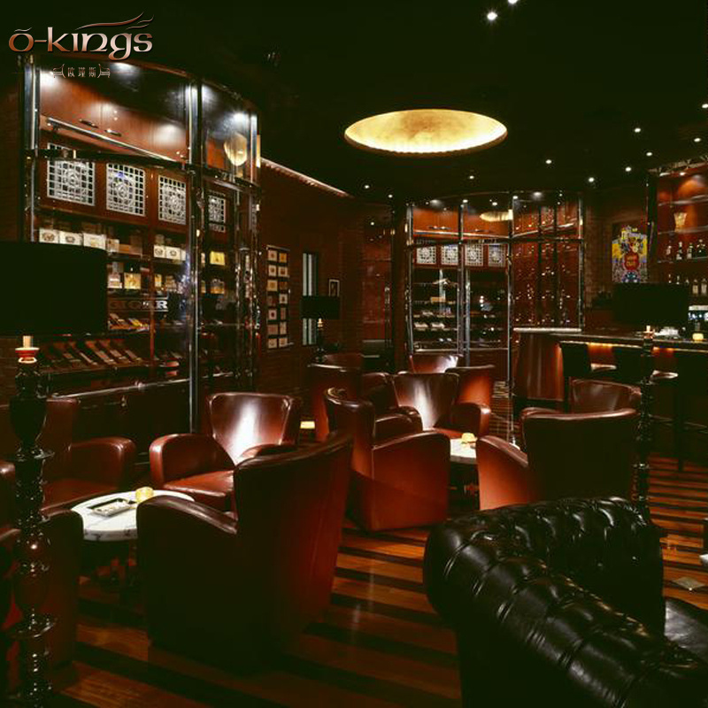 luxury high end commercial custom modern Cigar bar club furniture sets