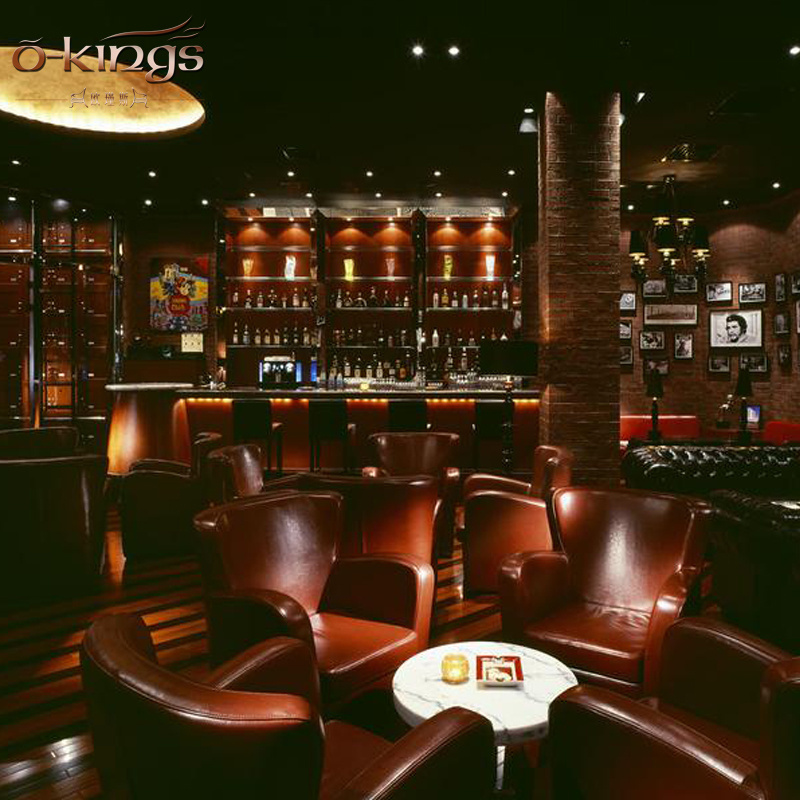 luxury high end commercial custom modern Cigar bar club furniture sets