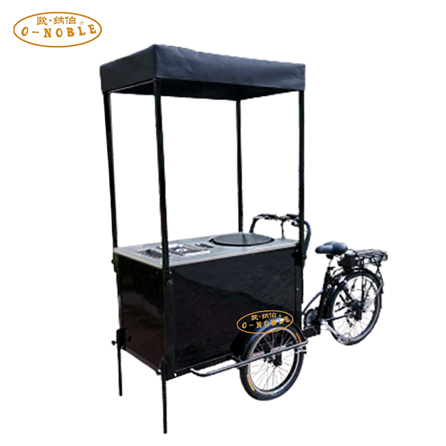 Electric fast food bike food tricycle for sale crepes bike