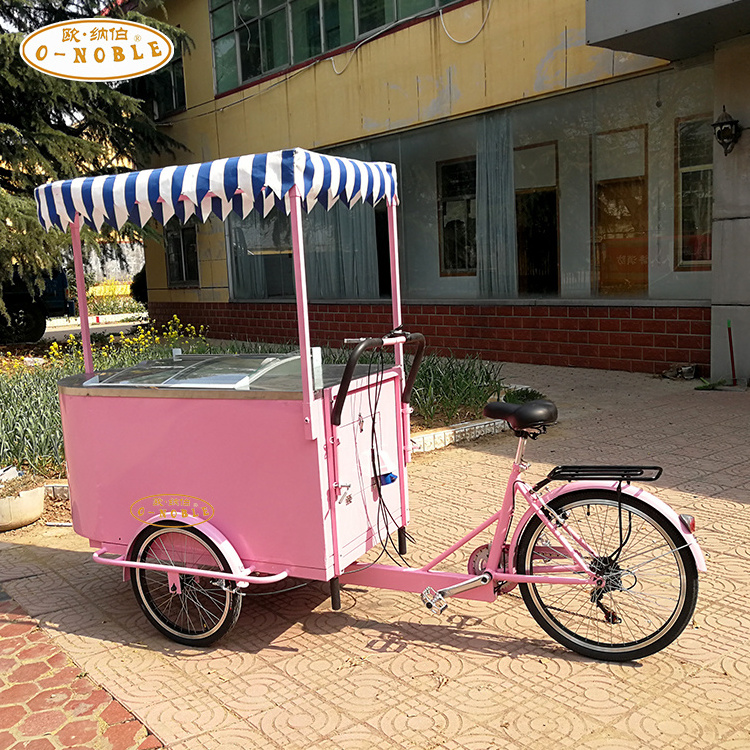 ice cream van Vending ice cream freezer display truck with wheels