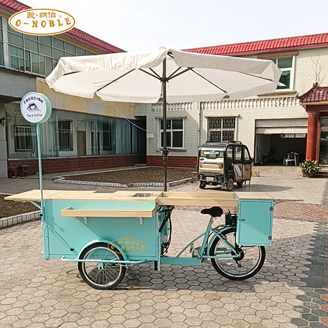 Electric coffee tricycle food bike mobile cafe for sale