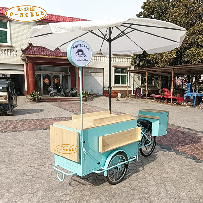 Electric coffee tricycle food bike mobile cafe for sale