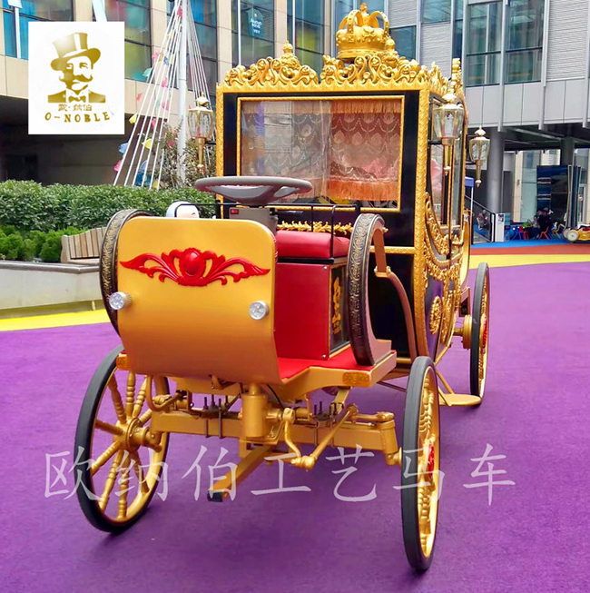 Golden Cinderella Pumpkin Horse Carriage for Wedding Princess carriage