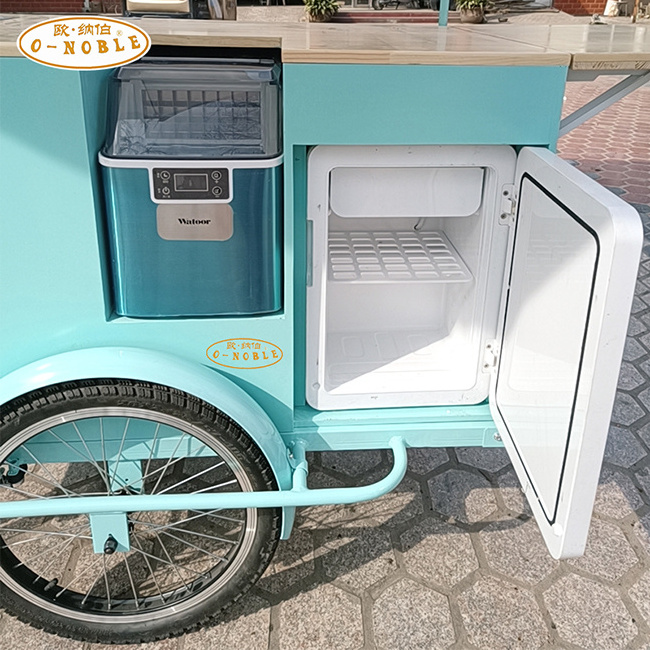 Electric coffee tricycle food bike mobile cafe for sale