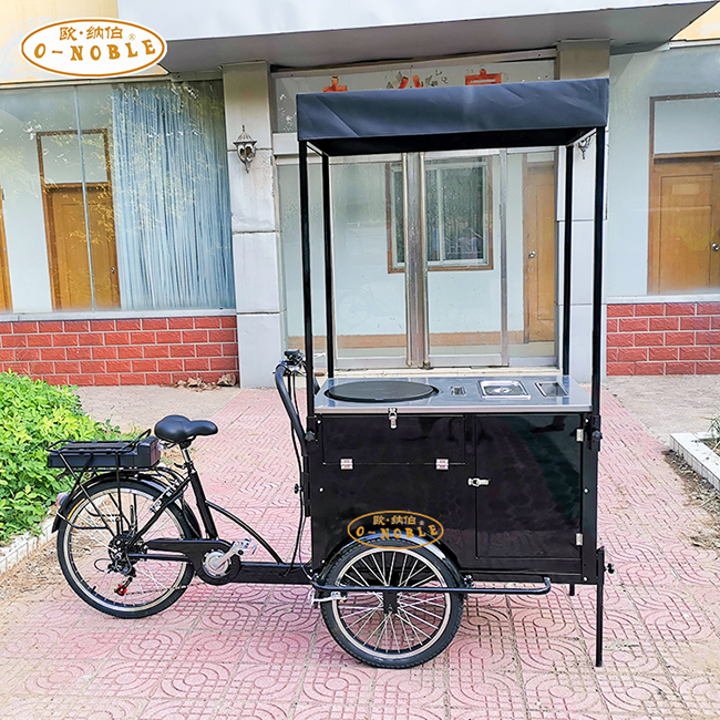 Electric fast food bike food tricycle for sale crepes bike