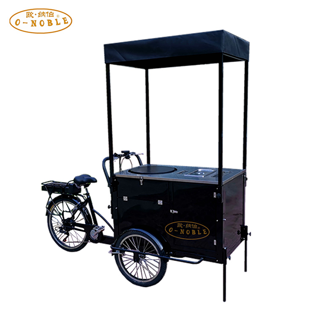 Electric fast food bike food tricycle for sale crepes bike