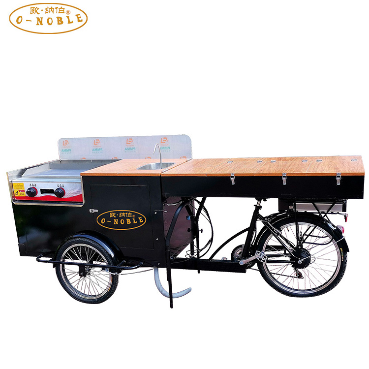 Fast food BBQ barbecue electric tricycle food bike/carts small food truck for your outside business