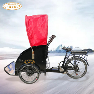 Electric pedicab rickshaw 350w motor pedal tricycle for passenger