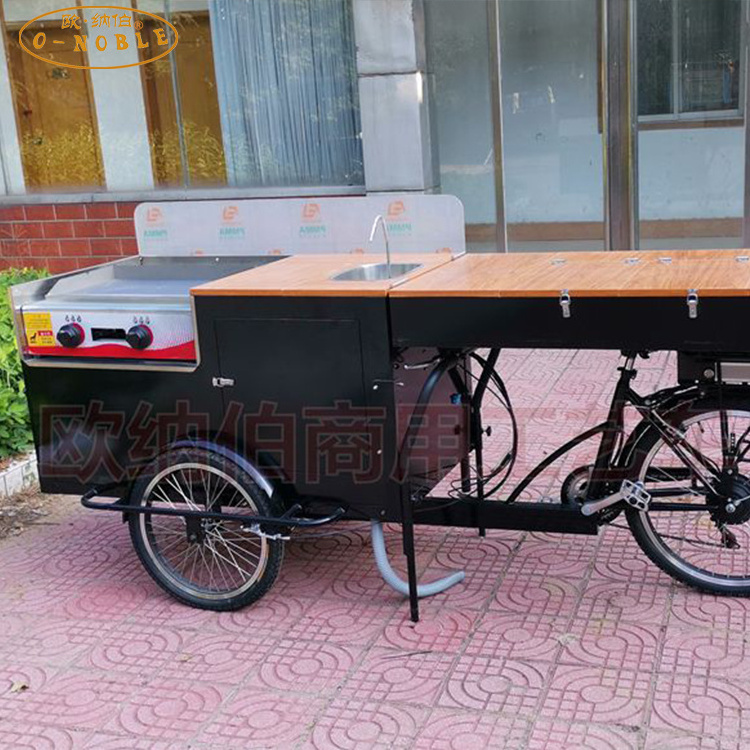 Fast food BBQ barbecue electric tricycle food bike/carts small food truck for your outside business