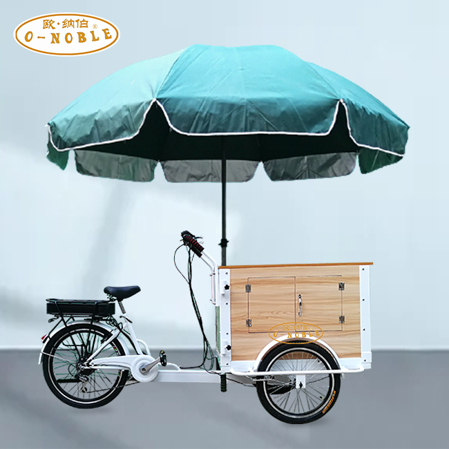 Electric reverse ride takeaway bike street food tricycle