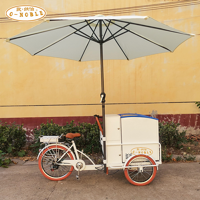 Front Load Tricycle Ice Cream Bike for sales ice cream cart