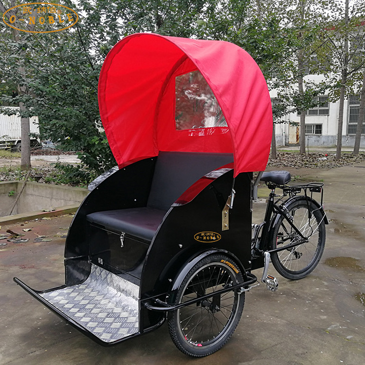 Electric pedicab rickshaw 350w motor pedal tricycle for passenger