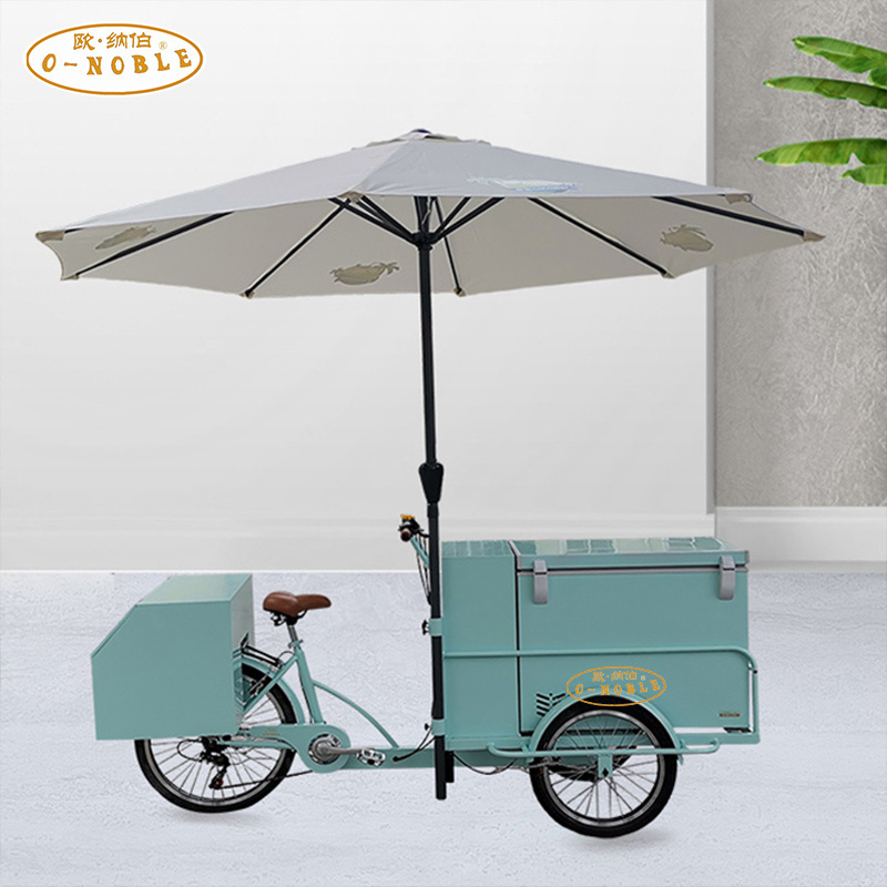 Mobile electric vending ice cream freezer bike bicycle trike tricycle cart for sale