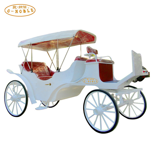 White Sightseeing Wedding Horse Carriage european carriage