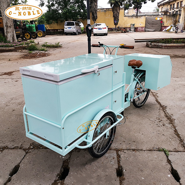 Mobile electric vending ice cream freezer bike bicycle trike tricycle cart for sale