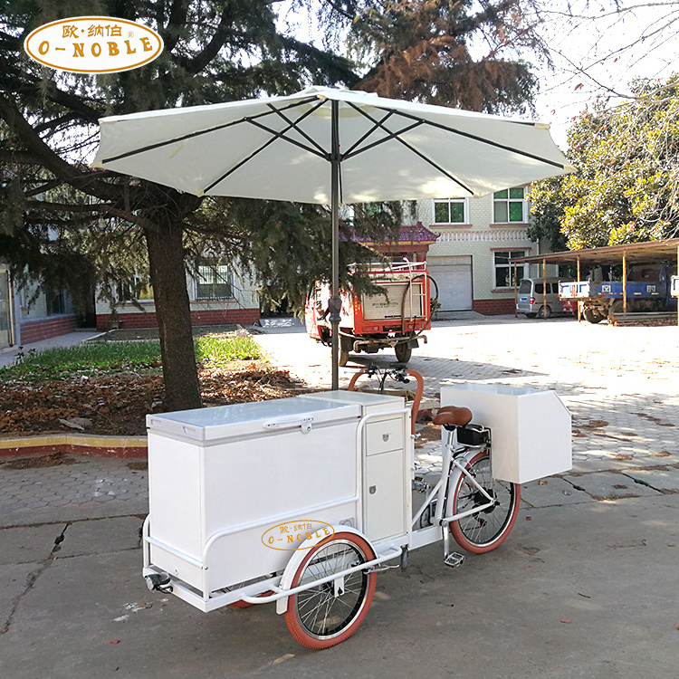 Professional design Mobile motorized electric ice cream bike with solar for sale