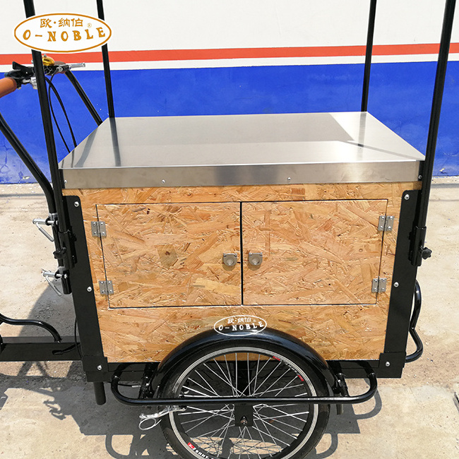 Fashion designed mobile drink cart coffee tricycle electric Pedals food trailer