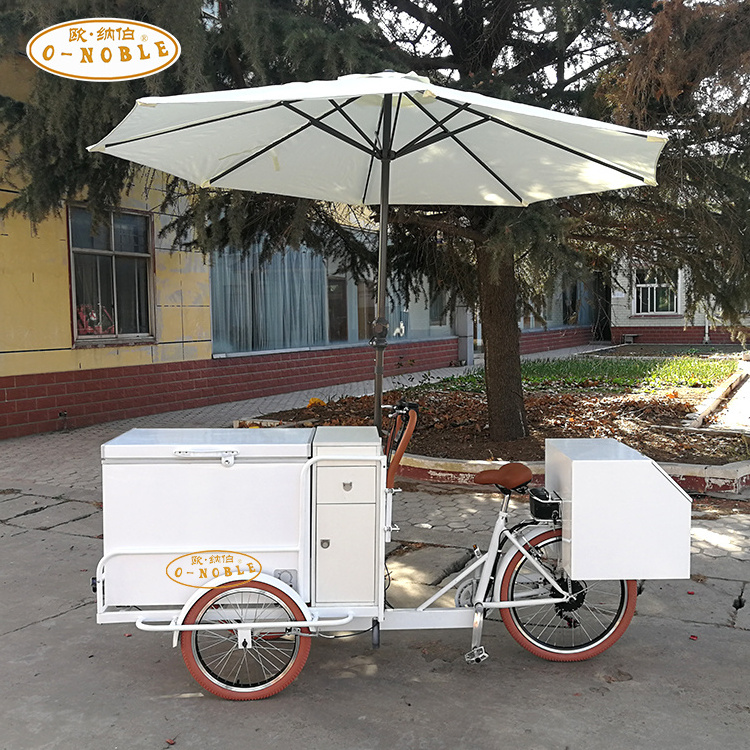 Professional design Mobile motorized electric ice cream bike with solar for sale