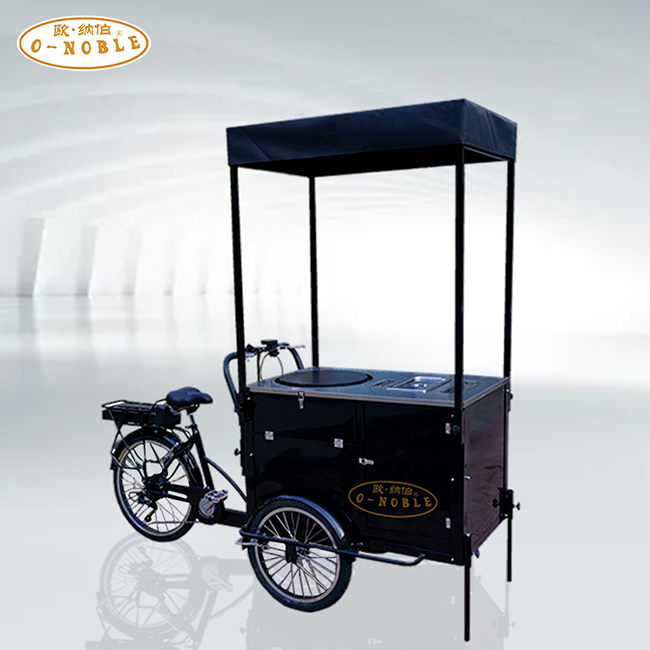 Electric fast food bike food tricycle for sale crepes bike