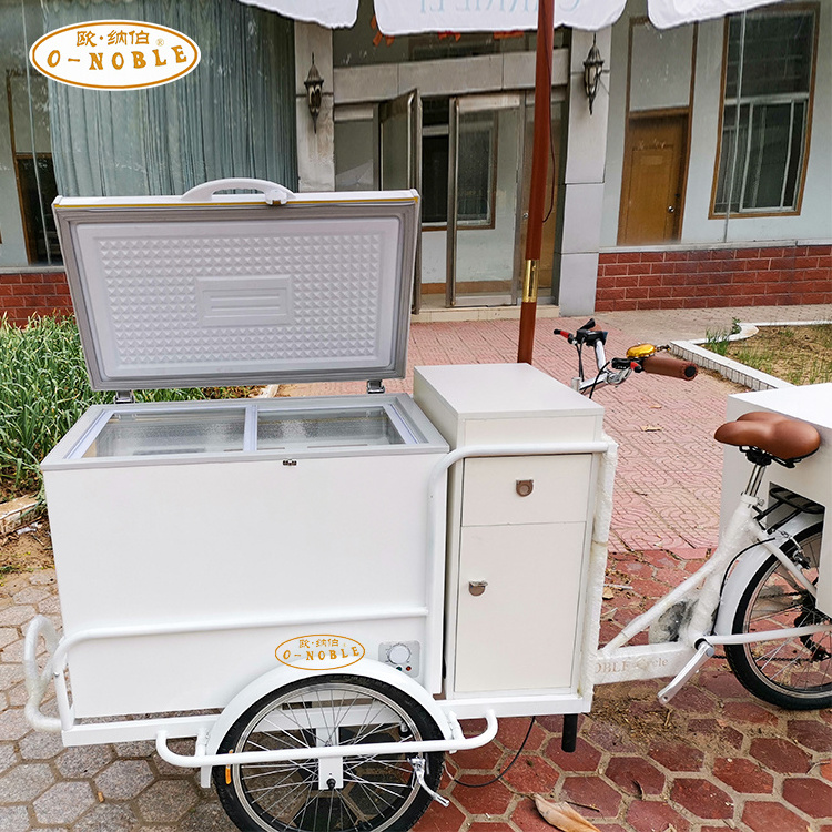 Professional design Mobile motorized electric ice cream bike with solar for sale