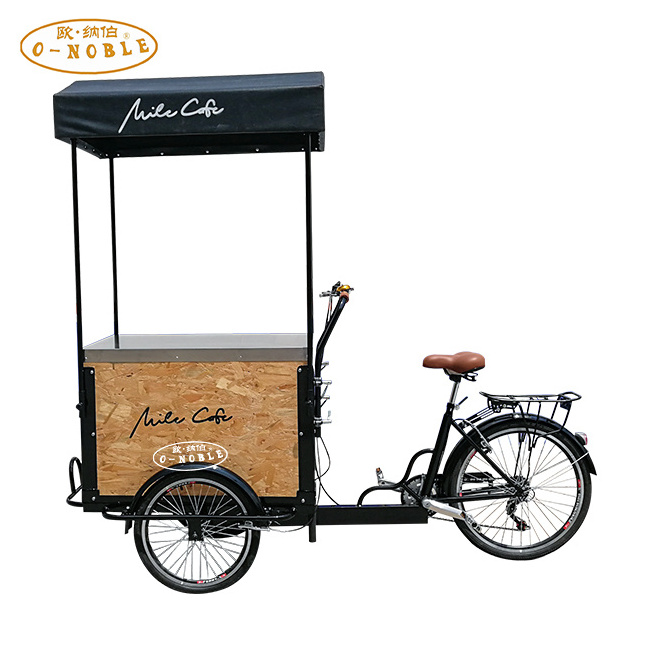 Fashion designed mobile drink cart coffee tricycle electric Pedals food trailer