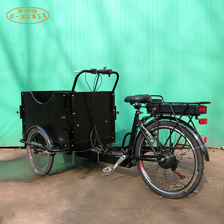 Electric cargo bike family use tricycle pedal aluminum frame