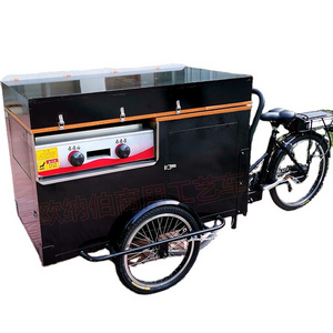 Fast food BBQ barbecue electric tricycle food bike/carts small food truck for your outside business