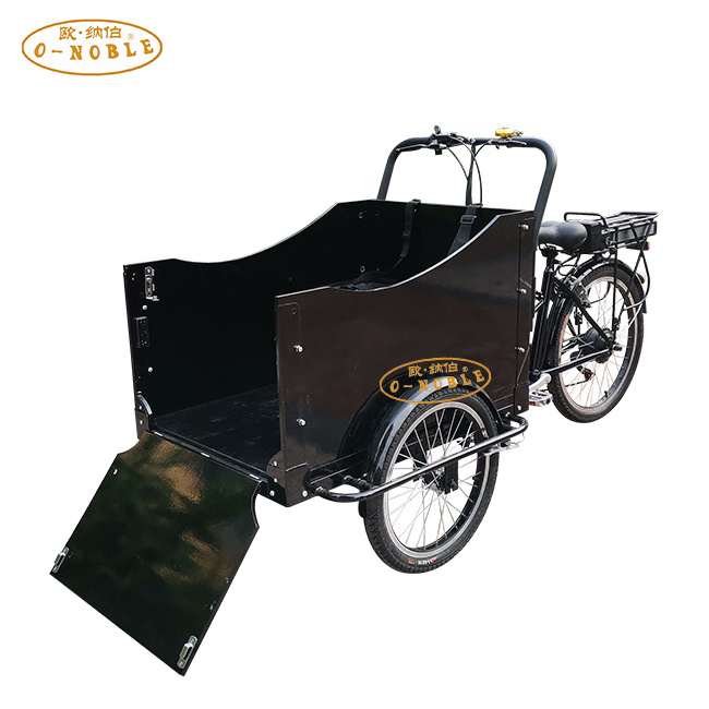 Sale of electric cargo bikes/ holland rickshaw tricycle/Front load 6 Speed china cargo tricycle