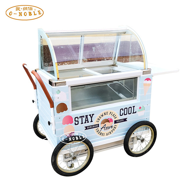 Gelato Ice Cream Cart /display cooler /ice cream bike