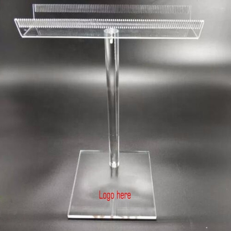 Custom clear acrylic display hot saling acrylic hair extension display stand rack