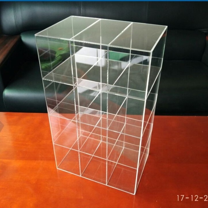 China Shenzhen factory custom clear acrylic display case with lock and key for cellphone accessories