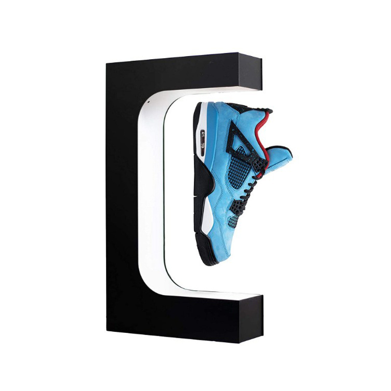 Hot sale acrylic magnetic levitating shoes display Floating sneaker stand