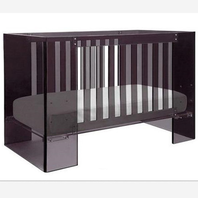 Knock Down Transparent Baby Bed Disassembly Acrylic Crib Clear Baby Bed Acrylic Crib