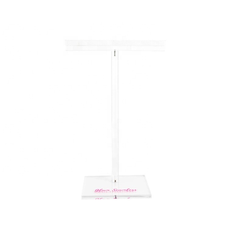 Custom clear acrylic display hot saling acrylic hair extension display stand rack