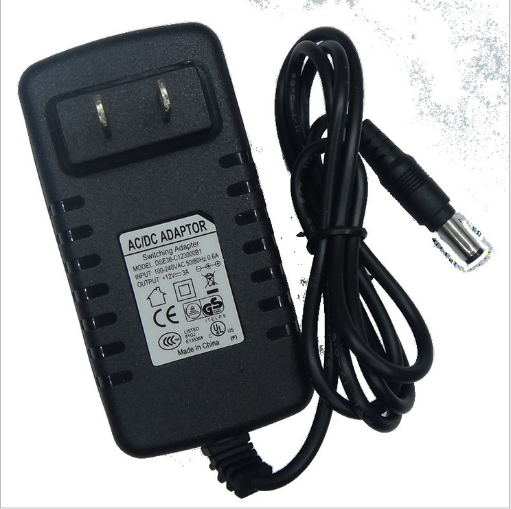 12v 3a ac dc power adapter class 2 wall supply 110v -250 ac input with  TUV CE FC RCM Level VI 3 years warranty