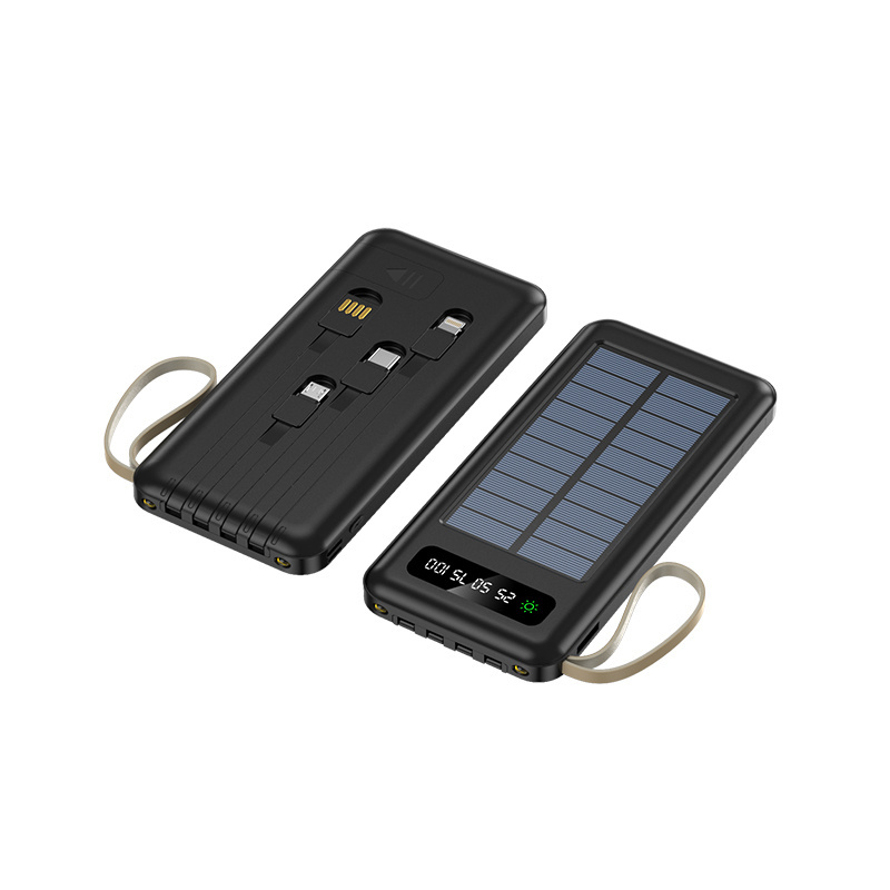 2023 New Product Custom Solar Panel Powerbank Portable Solar Charger 20000mAh 10000mAh Solar Power Banks For Cell Phone