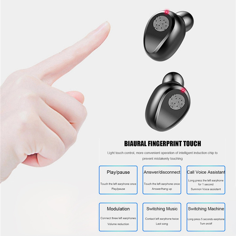 Free shipping Wholesale Noise Cancelling single side wireless BT Headset